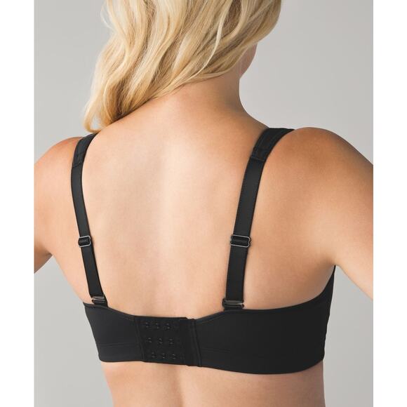 Lululemon Women's Black Ta‎ Ta Tamer II Activewear Sports Bra Size 34D - Picture 6 of 7